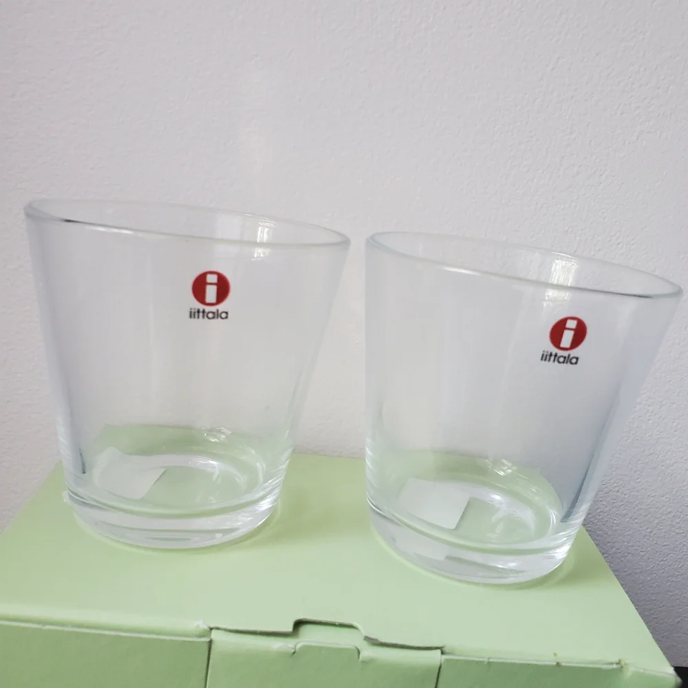 Littala Kartio Glass Tumbler 21 CL Set Of 2 Clear Designed By Kay Frank NWB - Picture 2 of 9